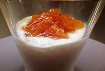 Crema al riso e cocco con carote caramellate ricette dolci divi conserve bitonto bari puglia italia
